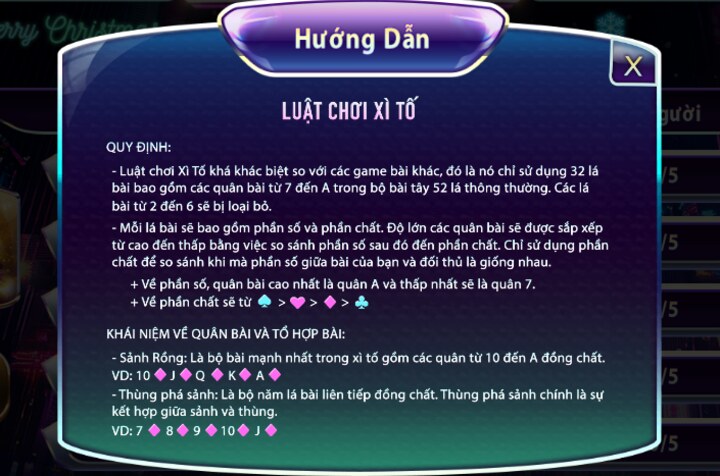 Luật chơi game bài Xì phé 789Club